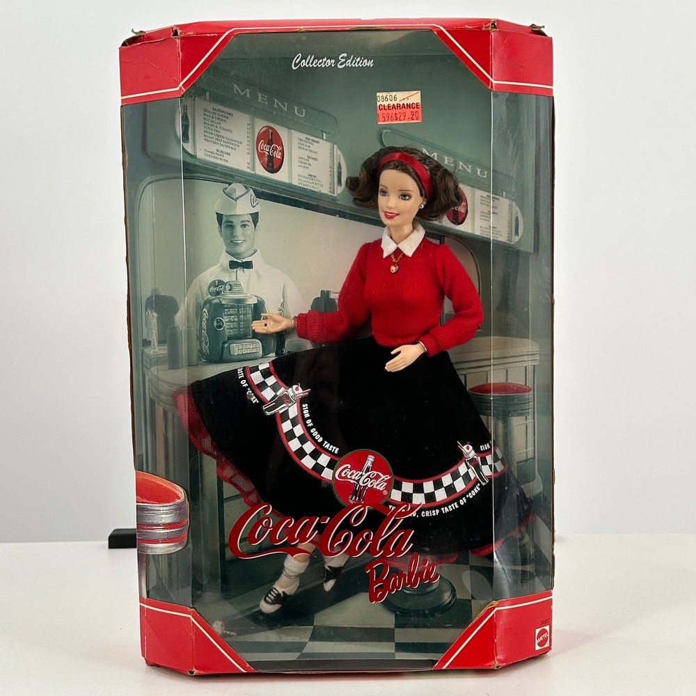 Coca-Cola Barbie Doll Collector Edition 1999 Mattel 24637 50s Soda Fountain NIB